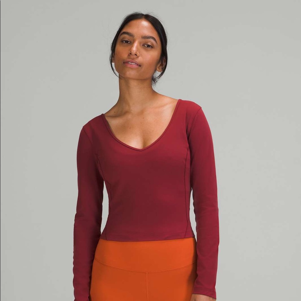 NWT Lululemon Align Long Sleeve Shirt Mulled Wine size 6 MLWI - Picture 2 of 7